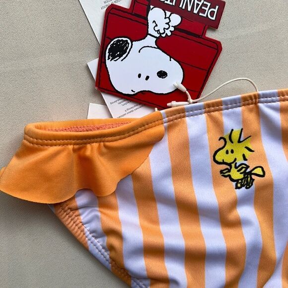 Zara Snoopy Peanuts Striped Swimsuit Bottom - Picture 6 of 7